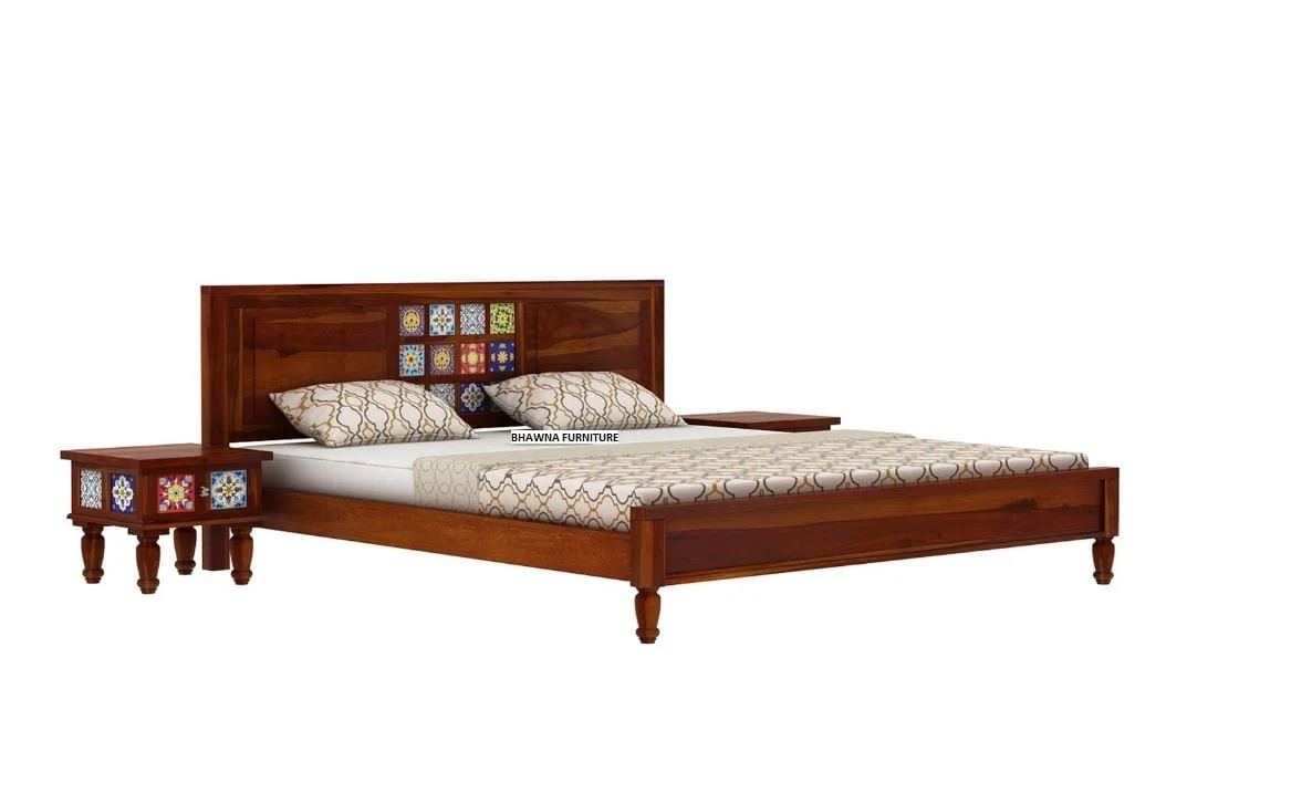 Bed Wooden Without Storage Seesam Wood - Image 2