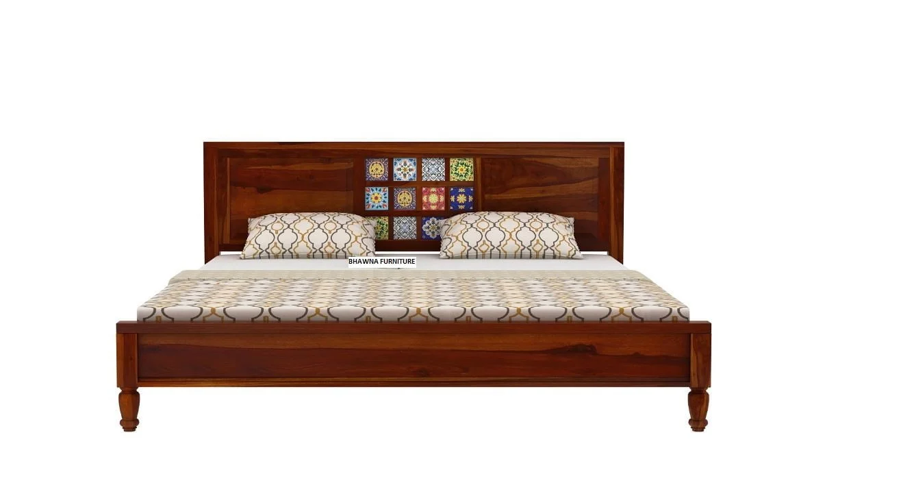 Bed Wooden Without Storage Seesam Wood - Image 5