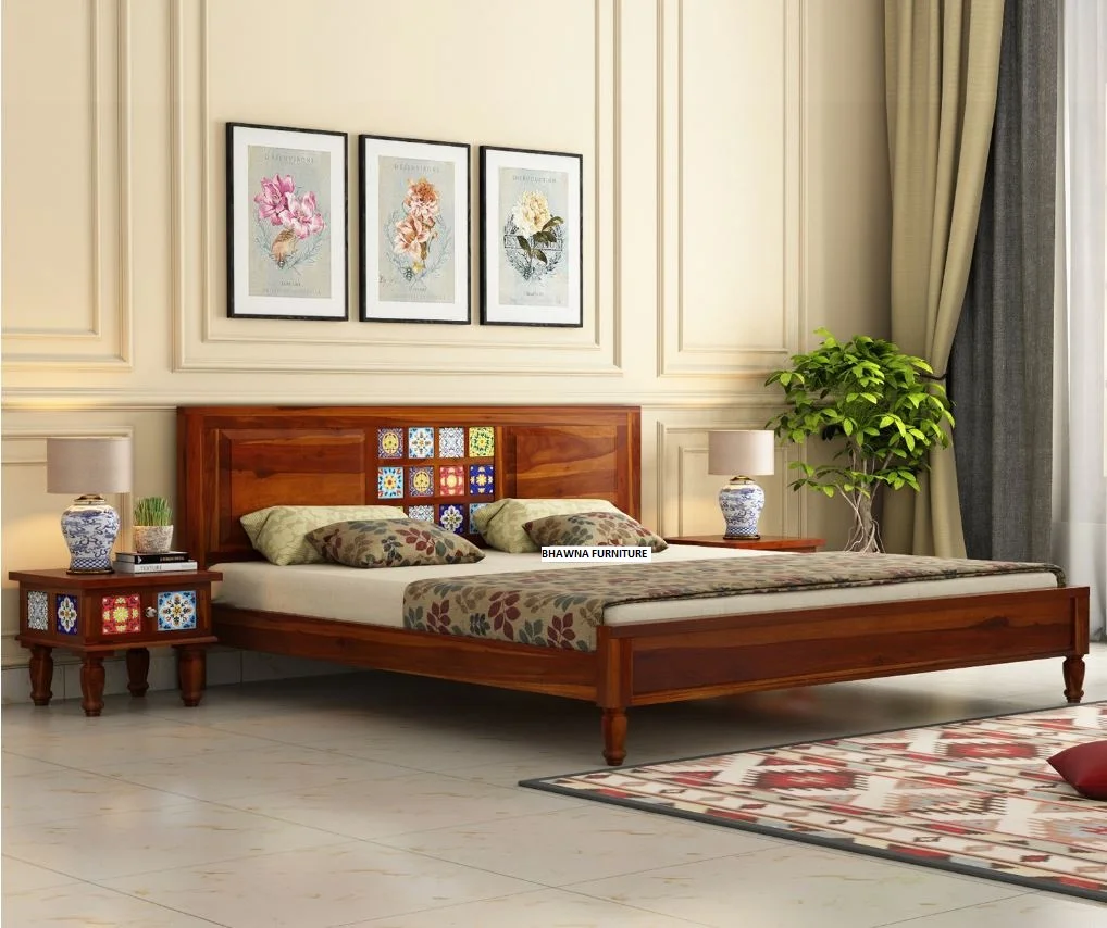 Bed Wooden Without Storage Seesam Wood