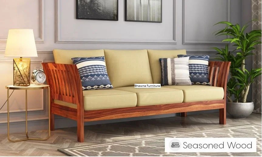 Wooden Designer Sofa Set - Image 5